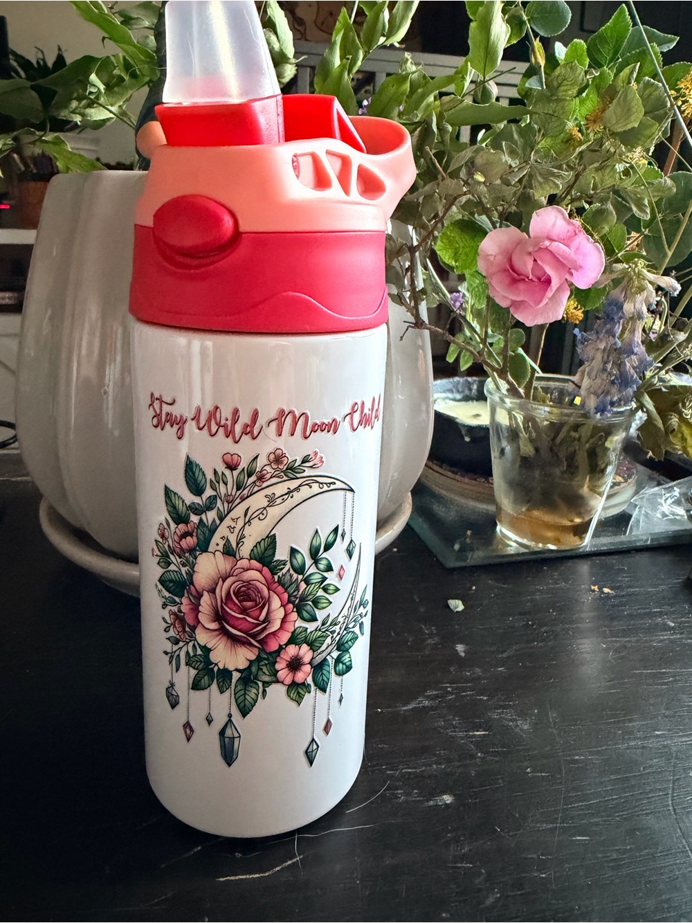 Kids Stay Wild Moon Child Tumbler Stainless Steel Bottle Handmade NOT Vinyl